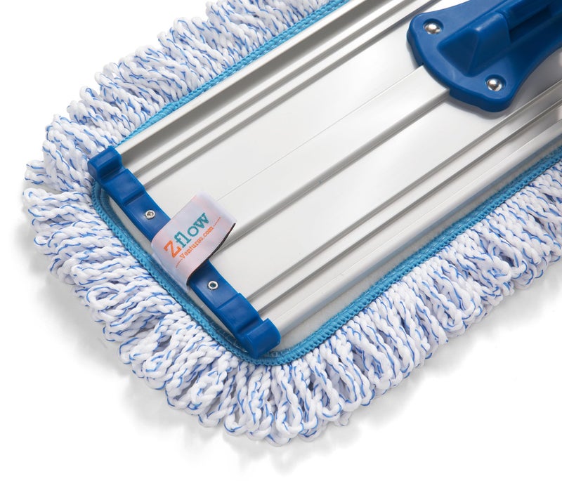 Zflow Ventures Zflow 18" Microfiber Dust Mop Pads 2-Pack - Premium Commercial Grade Washable Pads (18", Blue) - Image 2